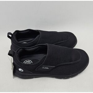 FitVille Diabetic Shoes Swollen Feet Mens 14 EW EasyTop Wings V2 Walking Black